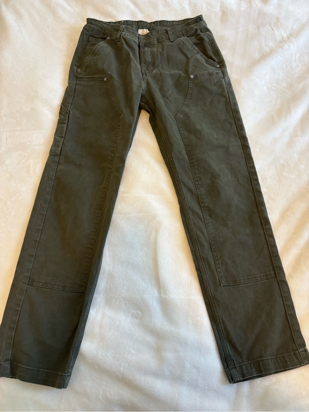 Men's Cargo Pants in Olive Green - Utility Straight Leg